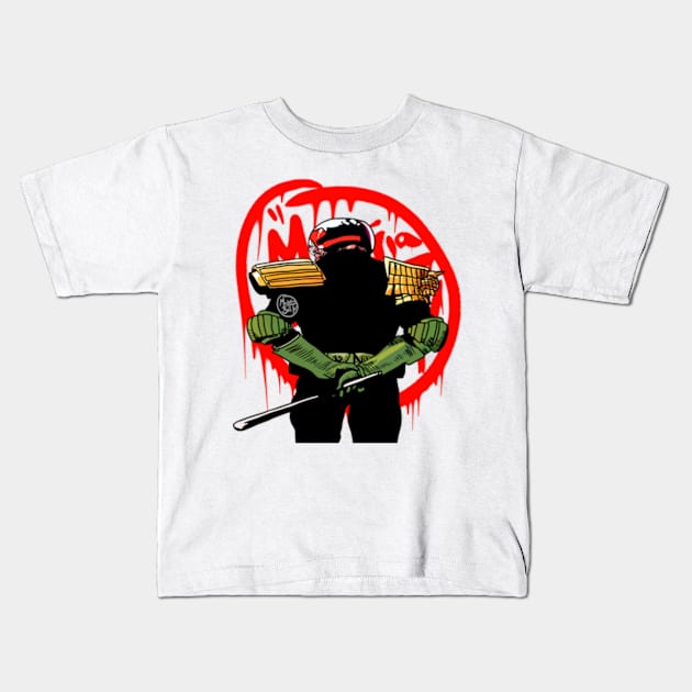 Dredd Graffiti Kids T-Shirt by Materiaboitv